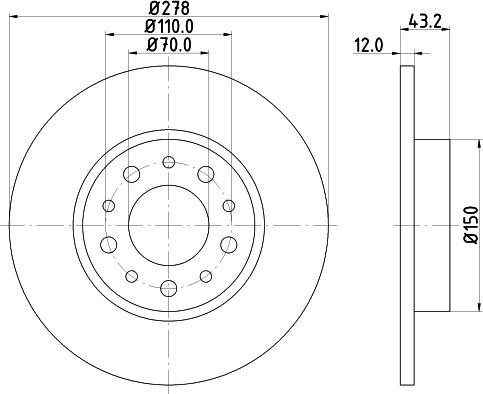 DON PCD12822 - Bremžu diski www.autospares.lv