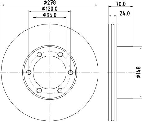 DON PCD17972 - Bremžu diski www.autospares.lv