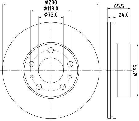 DON PCD17872 - Bremžu diski autospares.lv