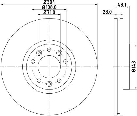 DON PCD20812 - Bremžu diski autospares.lv