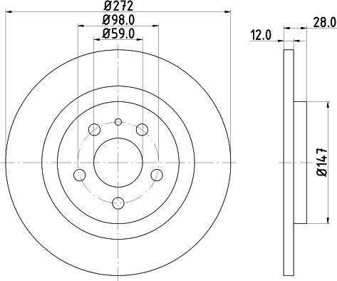 DON PCD21442 - Bremžu diski www.autospares.lv