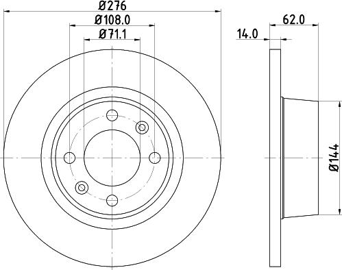 DON PCD21462 - Bremžu diski www.autospares.lv