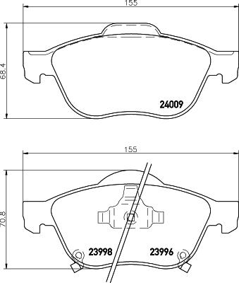 DON PCP1948 - Bremžu uzliku kompl., Disku bremzes autospares.lv