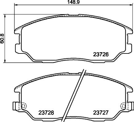 DON PCP1942 - Bremžu uzliku kompl., Disku bremzes www.autospares.lv