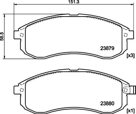 DON PCP1947 - Bremžu uzliku kompl., Disku bremzes www.autospares.lv