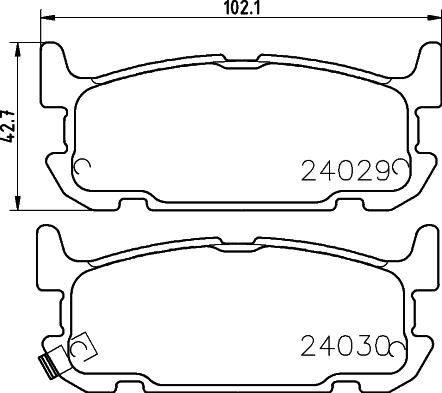 DON PCP1950 - Bremžu uzliku kompl., Disku bremzes www.autospares.lv