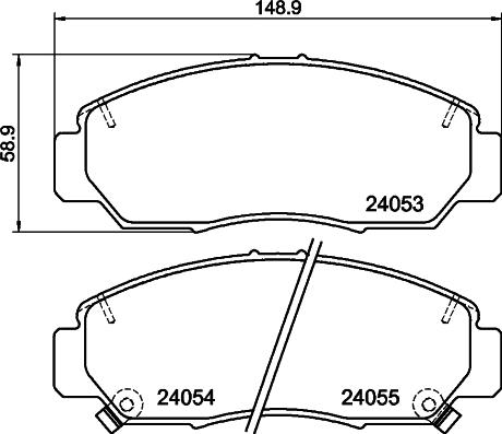 DON PCP1951 - Тормозные колодки, дисковые, комплект www.autospares.lv