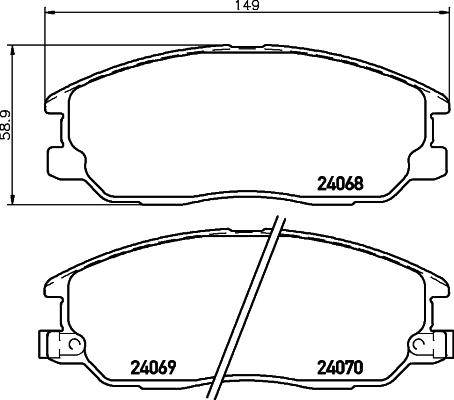 DON PCP1952 - Bremžu uzliku kompl., Disku bremzes www.autospares.lv