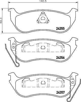 DON PCP1961 - Тормозные колодки, дисковые, комплект www.autospares.lv