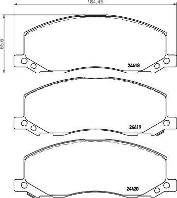 DON PCP1963 - Bremžu uzliku kompl., Disku bremzes www.autospares.lv