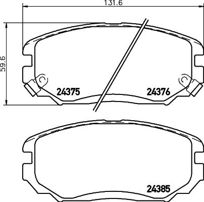 DON PCP1962 - Bremžu uzliku kompl., Disku bremzes www.autospares.lv