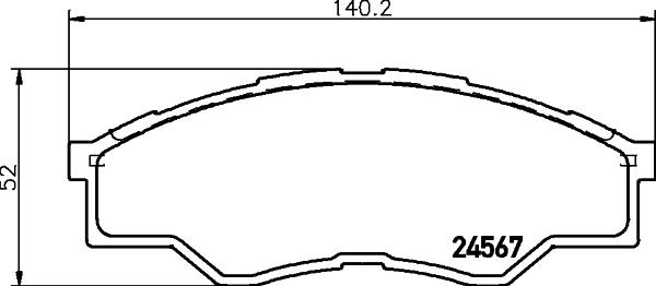 DON PCP1967 - Bremžu uzliku kompl., Disku bremzes www.autospares.lv