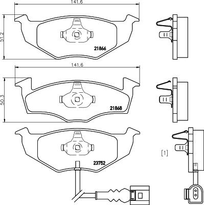 DON PCP1499 - Brake Pad Set, disc brake www.autospares.lv