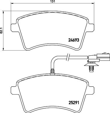 DON PCP1490 - Тормозные колодки, дисковые, комплект www.autospares.lv