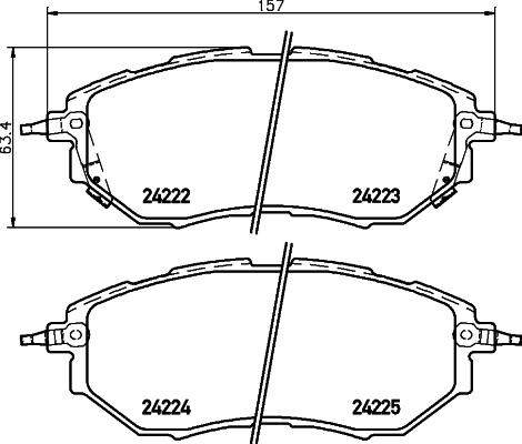 Galfer 201055 - Bremžu uzliku kompl., Disku bremzes www.autospares.lv