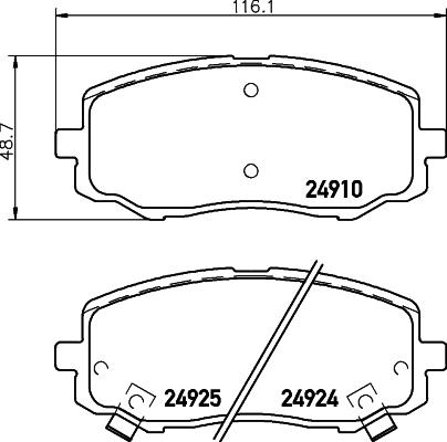 DON PCP1448 - Тормозные колодки, дисковые, комплект www.autospares.lv