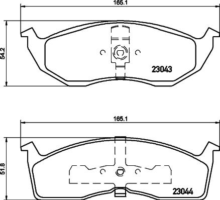 DON PCP1451 - Bremžu uzliku kompl., Disku bremzes www.autospares.lv