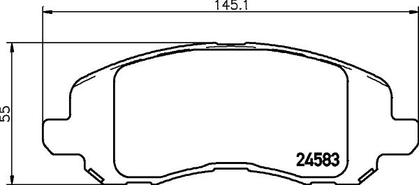 DON PCP1453 - Тормозные колодки, дисковые, комплект www.autospares.lv