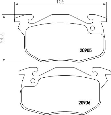 DON PCP1460 - Тормозные колодки, дисковые, комплект www.autospares.lv