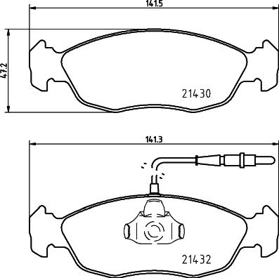 DON PCP1485 - Тормозные колодки, дисковые, комплект www.autospares.lv