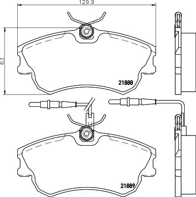 DON PCP1486 - Тормозные колодки, дисковые, комплект www.autospares.lv