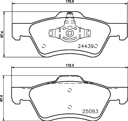 DON PCP1480 - Bremžu uzliku kompl., Disku bremzes autospares.lv