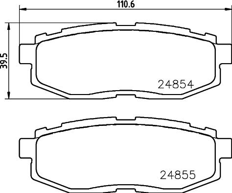 DON PCP1482 - Bremžu uzliku kompl., Disku bremzes autospares.lv