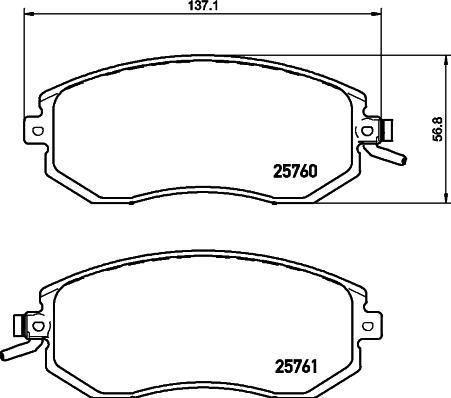 DON PCP1424 - Bremžu uzliku kompl., Disku bremzes www.autospares.lv