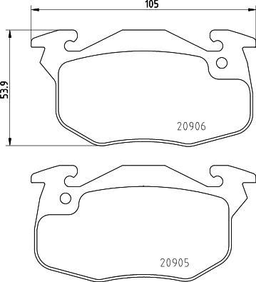 DON PCP1426 - Bremžu uzliku kompl., Disku bremzes www.autospares.lv