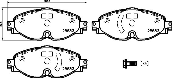 DON PCP1423 - Bremžu uzliku kompl., Disku bremzes www.autospares.lv