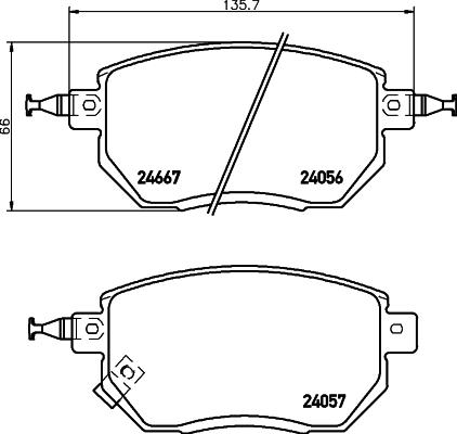 DON PCP1479 - Brake Pad Set, disc brake www.autospares.lv