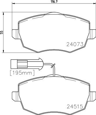 DON PCP1590 - Bremžu uzliku kompl., Disku bremzes www.autospares.lv