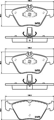 DON PCP1593 - Bremžu uzliku kompl., Disku bremzes www.autospares.lv