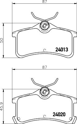 DON PCP1555 - Brake Pad Set, disc brake www.autospares.lv