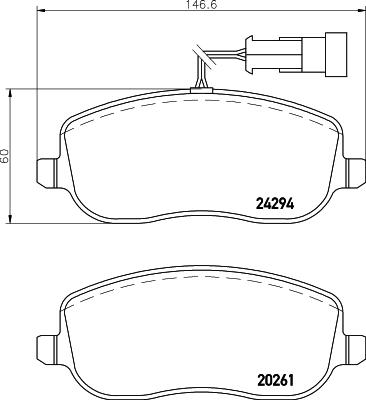 DON PCP1560 - Bremžu uzliku kompl., Disku bremzes www.autospares.lv