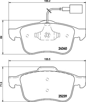 DON PCP1561 - Bremžu uzliku kompl., Disku bremzes autospares.lv