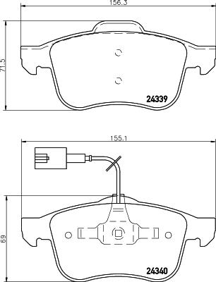 DON PCP1509 - Bremžu uzliku kompl., Disku bremzes www.autospares.lv