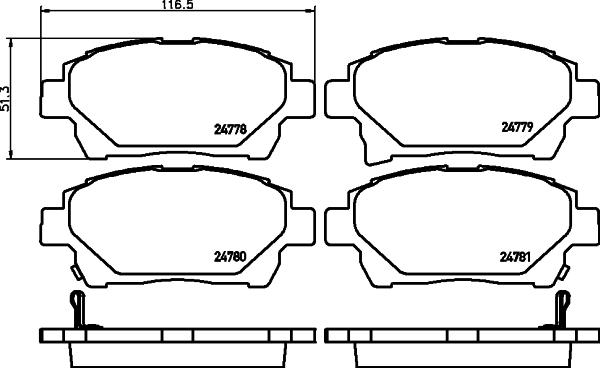 DON PCP1515 - Тормозные колодки, дисковые, комплект www.autospares.lv