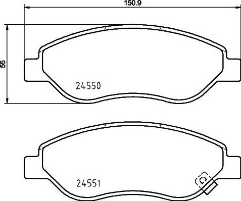 DON PCP1511 - Bremžu uzliku kompl., Disku bremzes www.autospares.lv