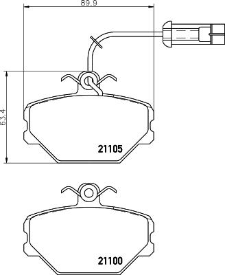 DON PCP1583 - Brake Pad Set, disc brake www.autospares.lv