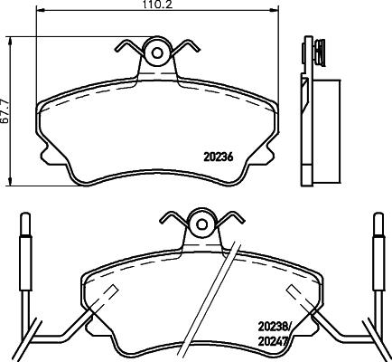 DON PCP1582 - Bremžu uzliku kompl., Disku bremzes www.autospares.lv