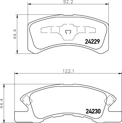 DON PCP1524 - Bremžu uzliku kompl., Disku bremzes www.autospares.lv