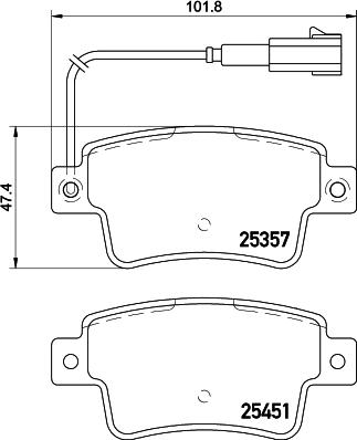 DON PCP1573 - Тормозные колодки, дисковые, комплект www.autospares.lv