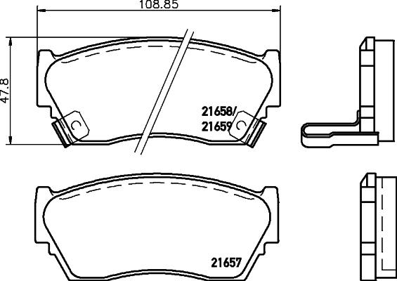 DON PCP1577 - Brake Pad Set, disc brake www.autospares.lv