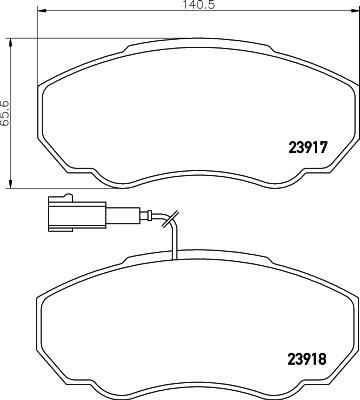 DON PCP1641 - Тормозные колодки, дисковые, комплект www.autospares.lv