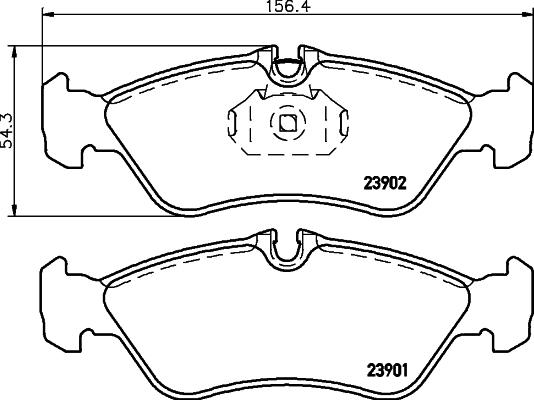 DON PCP1654 - Тормозные колодки, дисковые, комплект www.autospares.lv