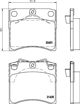 DON PCP1667 - Bremžu uzliku kompl., Disku bremzes www.autospares.lv