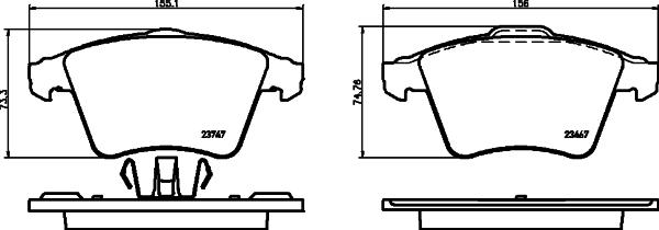 DON PCP1684 - Bremžu uzliku kompl., Disku bremzes www.autospares.lv