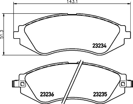 DON PCP1049 - Тормозные колодки, дисковые, комплект www.autospares.lv