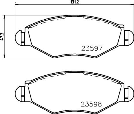 DON PCP1045 - Bremžu uzliku kompl., Disku bremzes www.autospares.lv